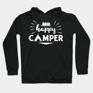 'Happy Camper Family Camp' Cool Camping Bonfire Hoodie